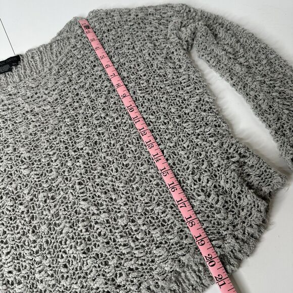 Nomadic Traders Loose Weave Sweater Sz M/L Gray Pullover Layering Slouchy Boho - Picture 9 of 11